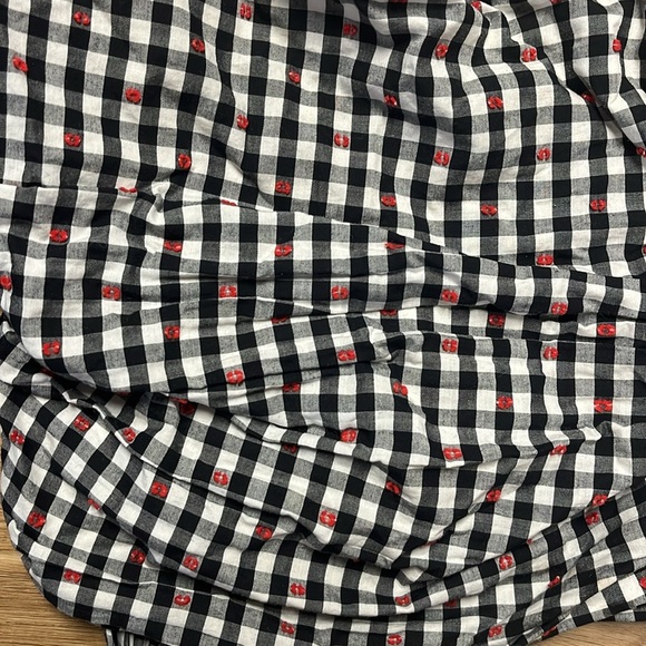 DOLAN ANTHROPOLGIE Left Coast Gingham Puff-Sleeve Shirt SIZE S - Picture 3 of 8